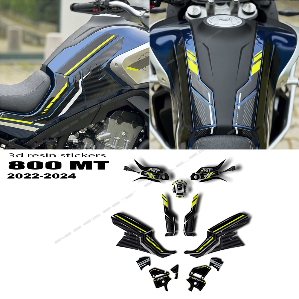 Resin Art Sticker - オートバイ用粘着ステッカー,3Dゲル,エポキシ,防水装飾ステッカー,cf,800mt,800