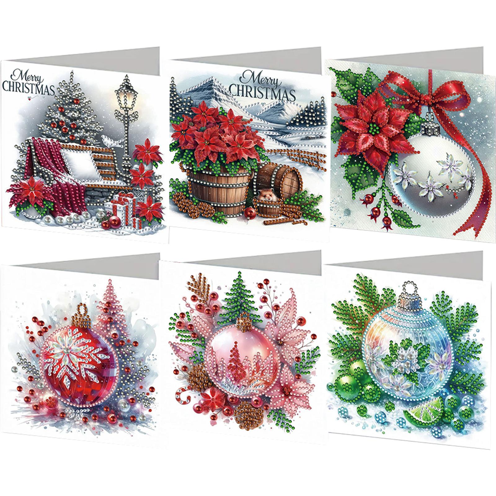 Xmas Resin Art - 6 個 DIY ラインストーン ダイヤモンド アート