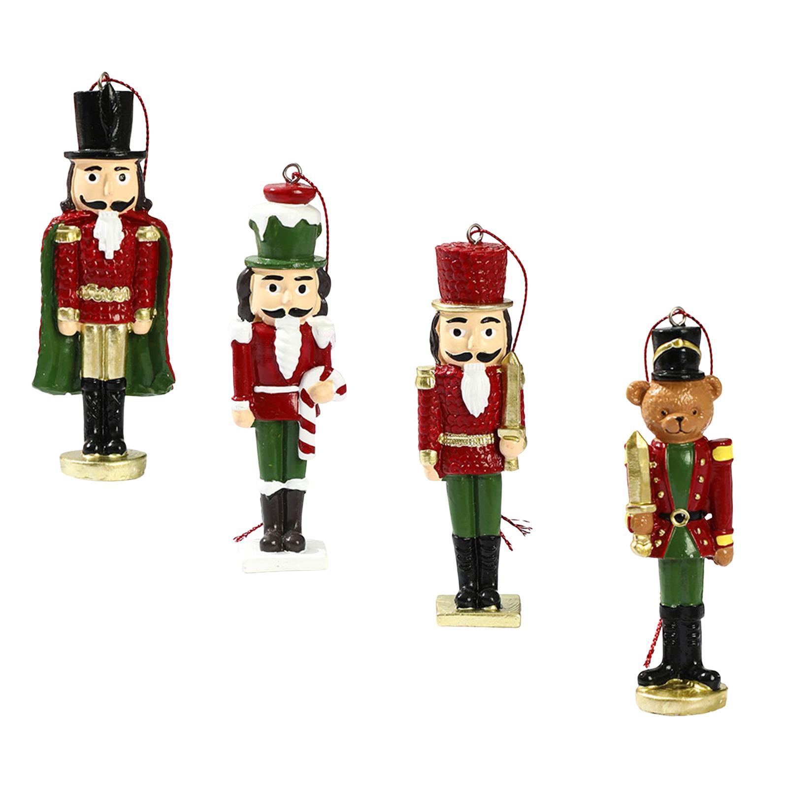 Xmas Resin Art - クリスマスくるみ割り人形オーナメントクリスマス装飾ディスプレイアート兵士置物ぶら下げ