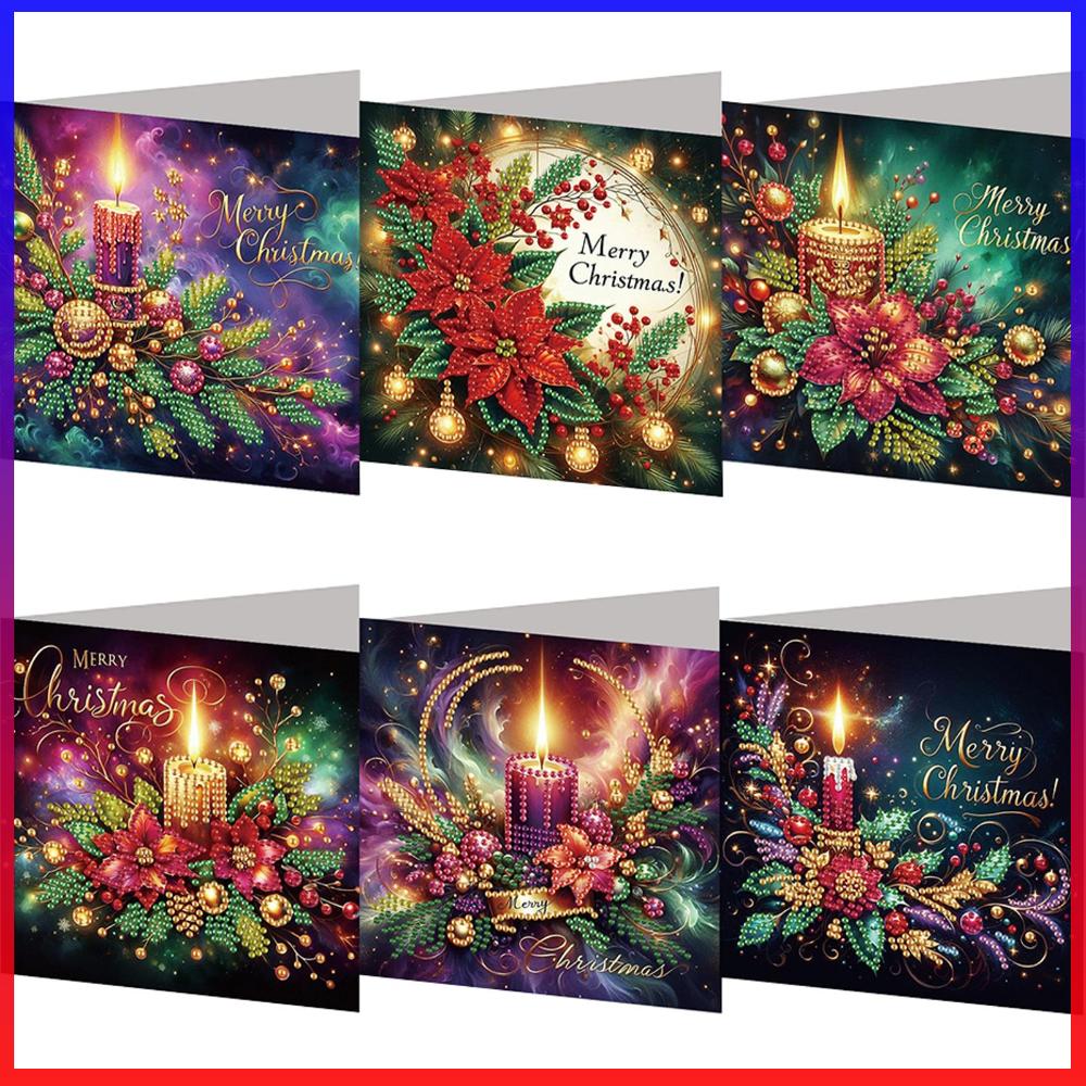 Xmas Resin Art - 6 個 DIY ラインストーン ダイヤモンド アート