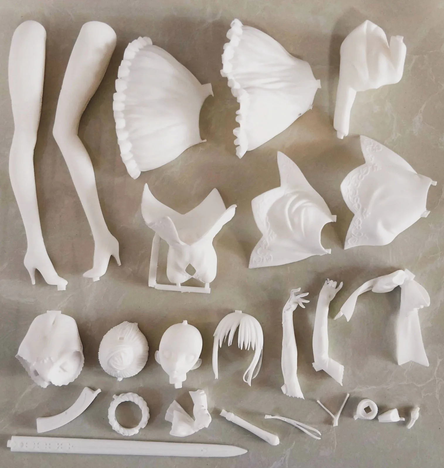 Resin Art Order - アニメセイバー運命/グランド注文アートオンラインキットかわいい樹脂 GK DIY ホワイトアセンブリ GK モデル像おもちゃ人形コレクション