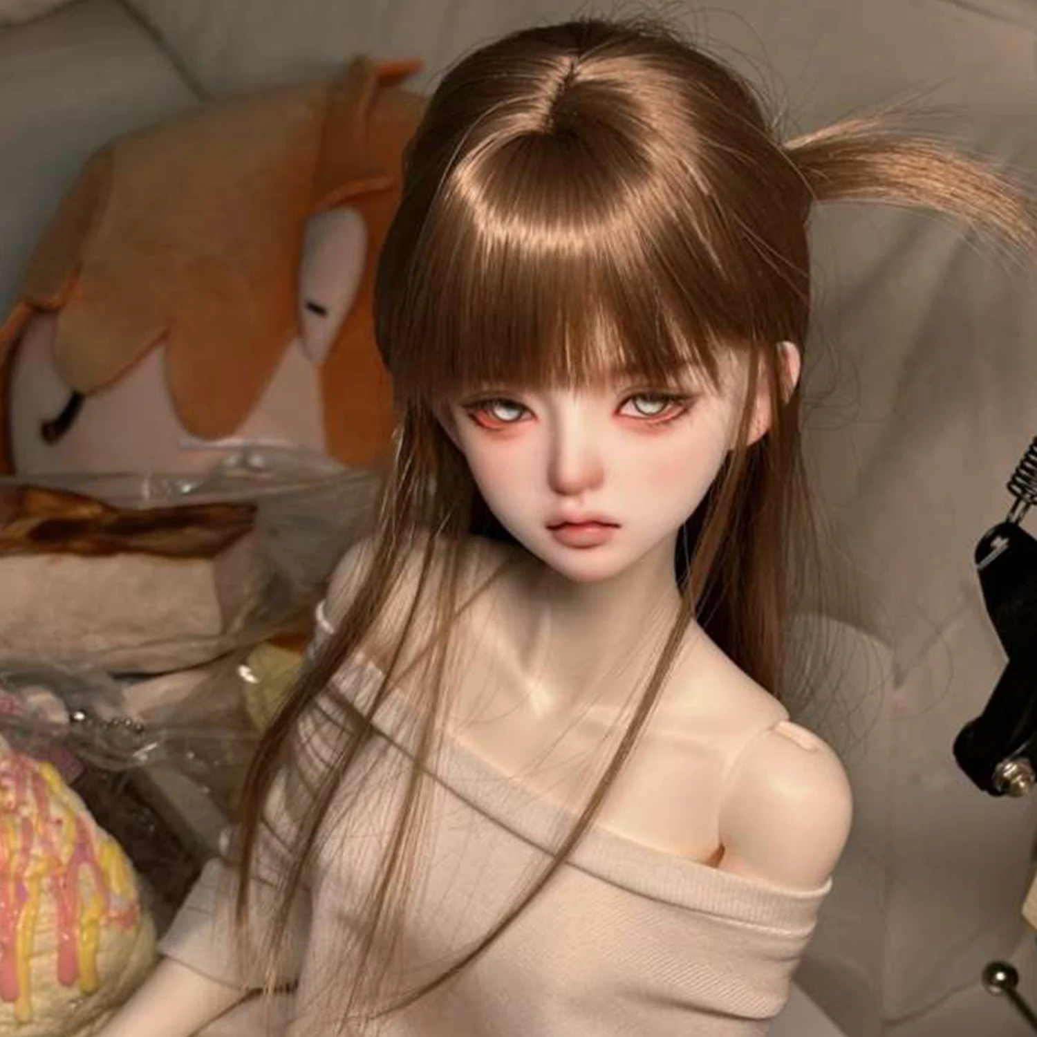 夢のような目と唇の芸術的な置物女性のための人形、バラのbjd - Resin Art Order のレビューと価格