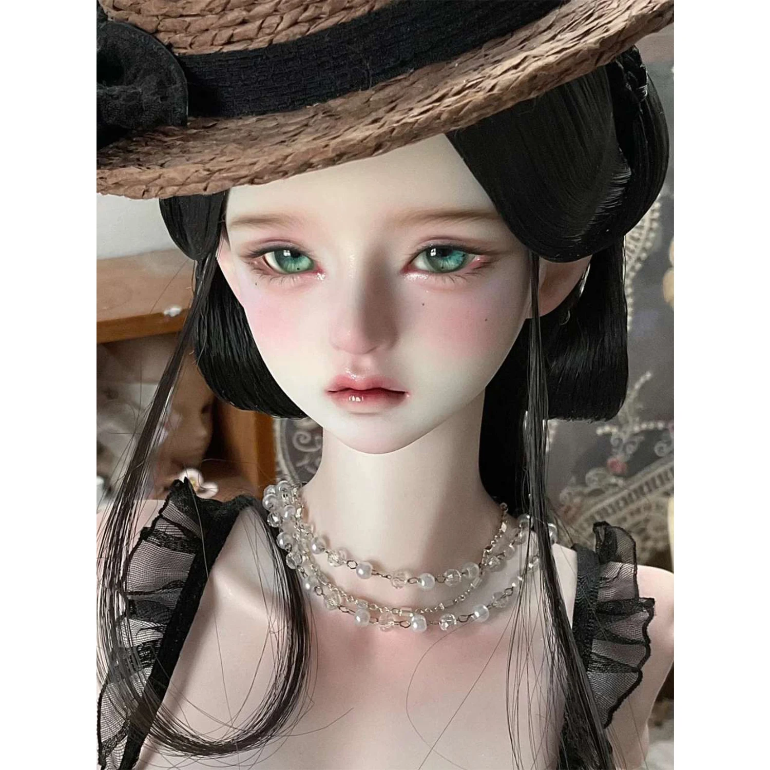 夢のような目と唇の芸術的な置物女性のための人形、バラのbjd - Resin Art Order のレビューと価格