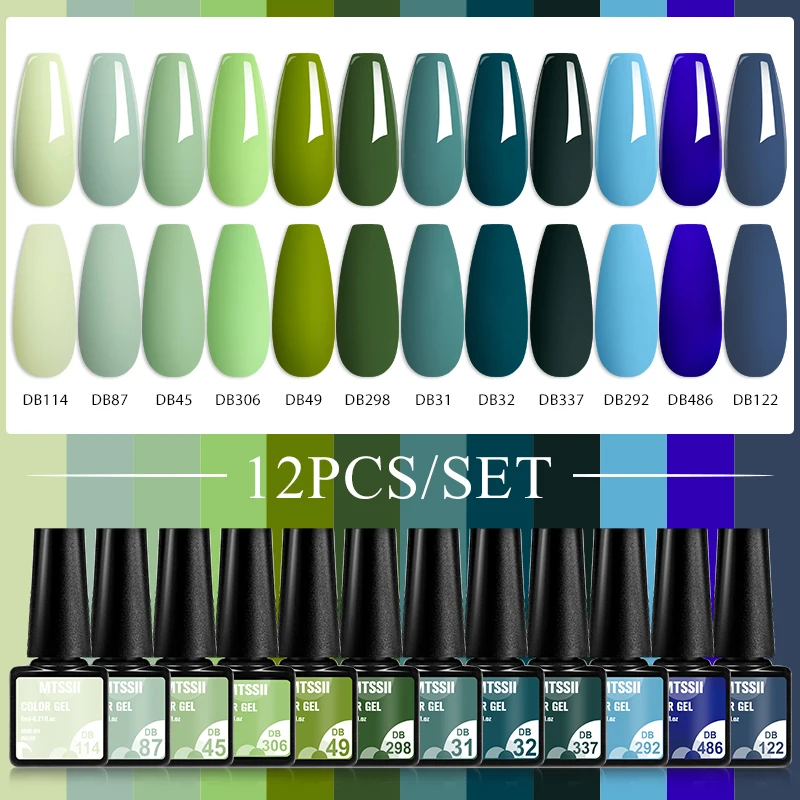 MTSSII 12 ピース/セットヌードスキンカラージェルネ - Uv Lamp Nail Resin のレビューと価格