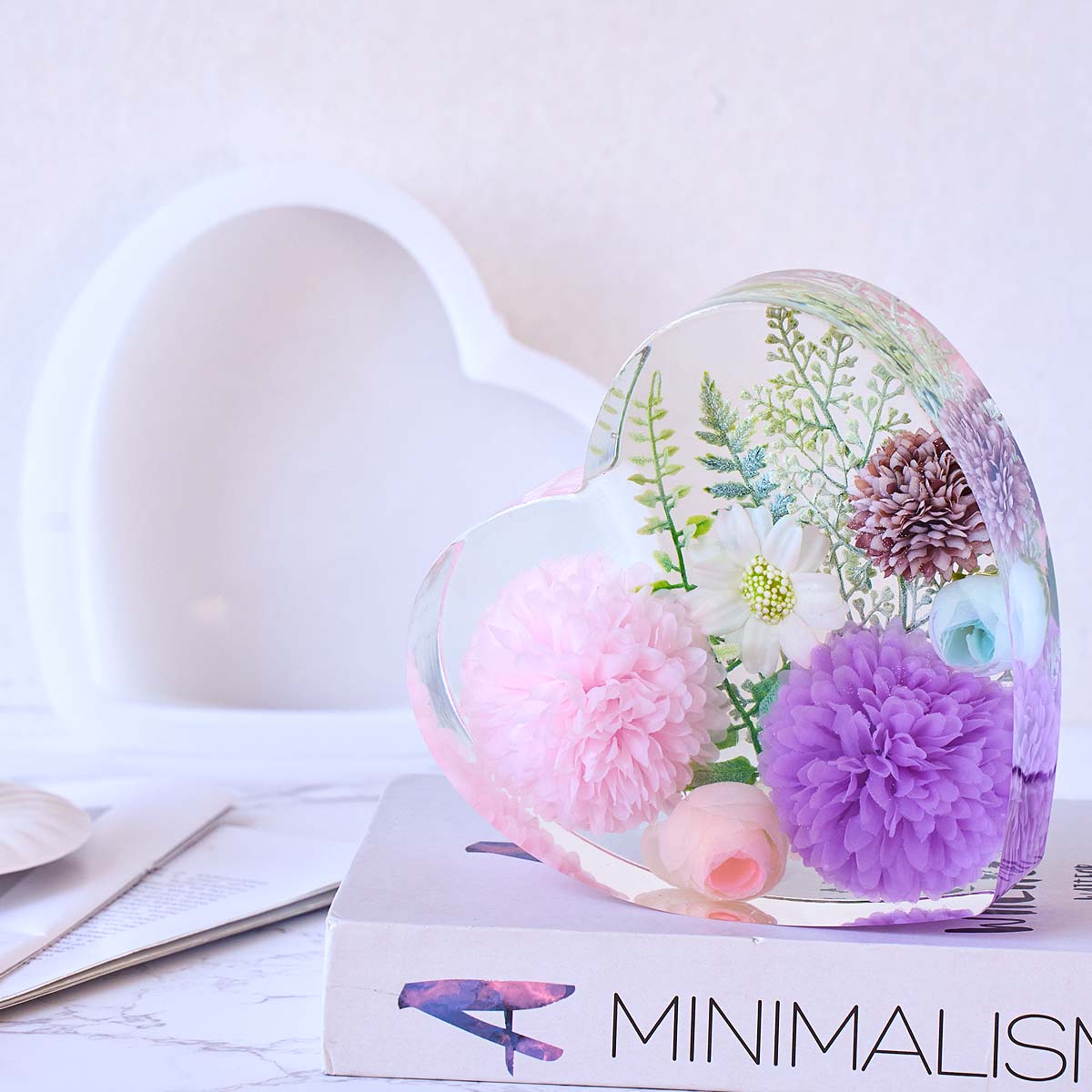 大型愛シリコンモールド DIY ハート六角形エポキシ樹脂モー - Resin Art Heart のレビューと価格