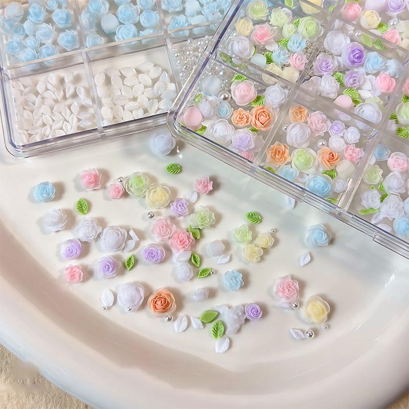 3Dネイルアートデコレーションキット 6/12グリッド レジ - Resin Art Using Flowers のレビューと価格