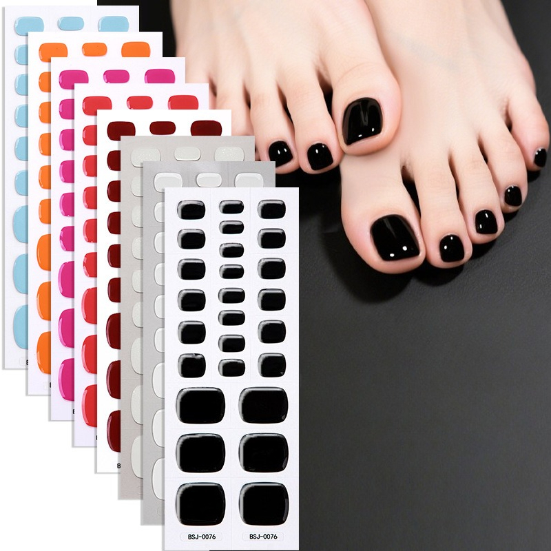 ピュアカラーつま先ジェルネイルステッカーネイキッドカラーレッ - Uv Lamp Nail Resin のレビューと価格