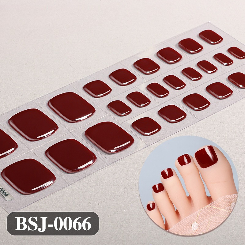 ピュアカラーつま先ジェルネイルステッカーネイキッドカラーレッ - Uv Lamp Nail Resin のレビューと価格