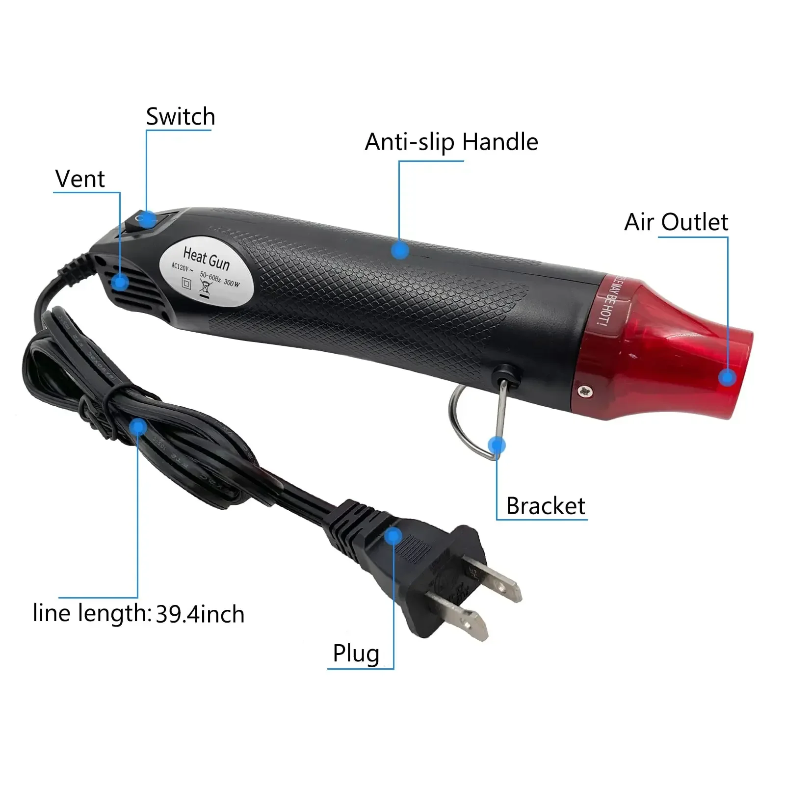 ミニ熱風ヒートガン 220V/110V DIYクラフト用 ポ - Resin Art Heat Gun のレビューと価格