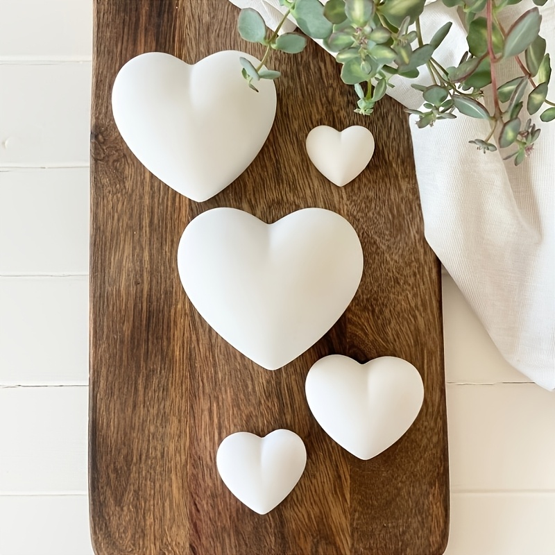 5個入りハート型石膏キャンドルオーナメント樹脂シリコンモール - Resin Art Heart のレビューと価格