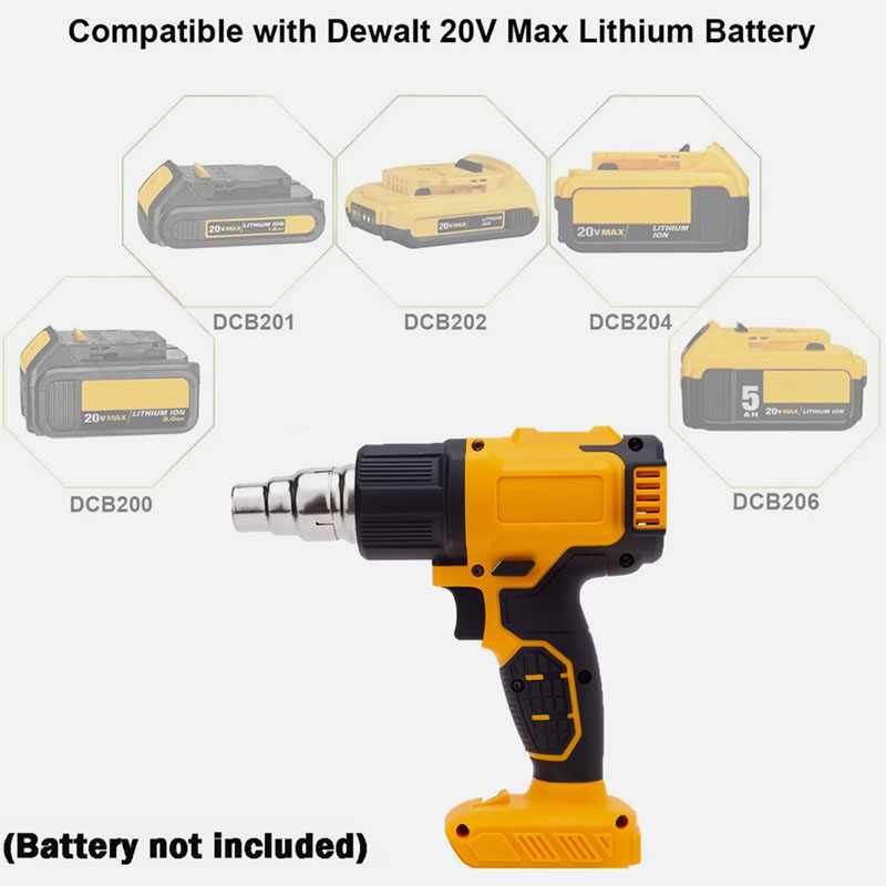 デウォルト20Vバッテリー用コードレスヒートガンホットエアガ - Resin Art Heat Gun のレビューと価格
