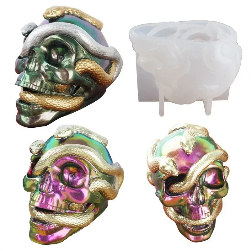 ホットセール スカルスネークヘッド DIYエポキシ樹脂モール - Resin Art Heat Gun のレビューと価格