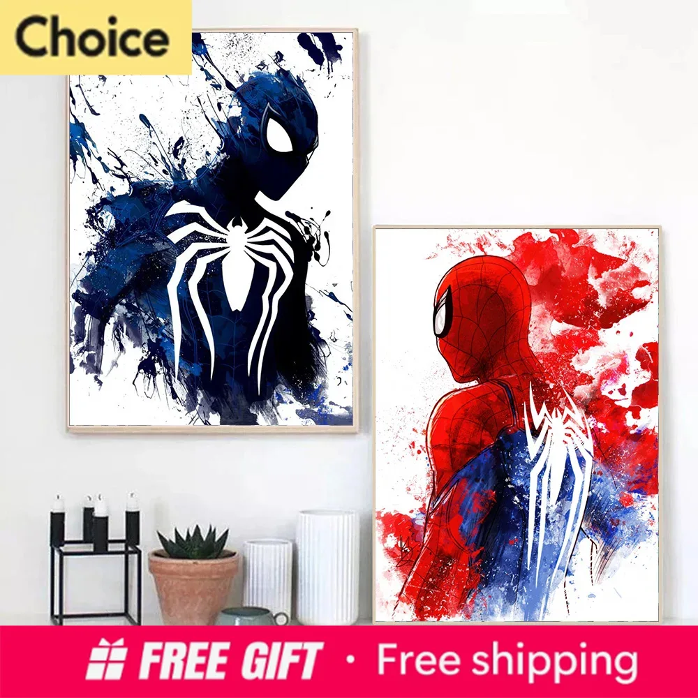 マーベル映画水彩スパイダーマンスーパーヒーローダイヤモンドポ - Resin Art Wall のレビューと価格