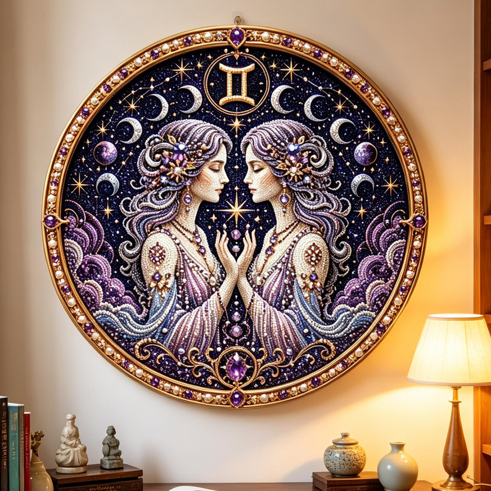 12星座パールアートキット：円形星座をテーマにしたDIYビー - Resin Art Wall のレビューと価格