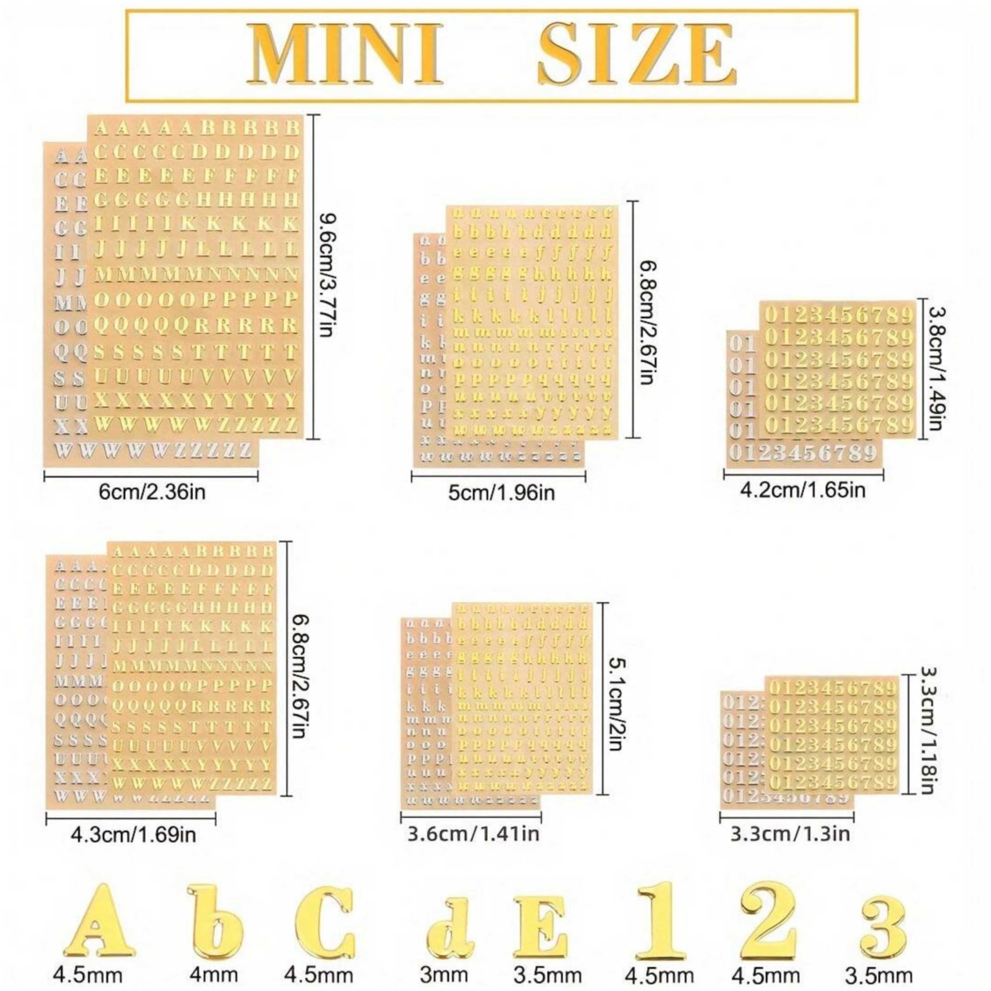 12文字樹脂ステッカー、ミニ文字と数字ステッカー、樹脂用品、 - Resin Art Sticker のレビューと価格