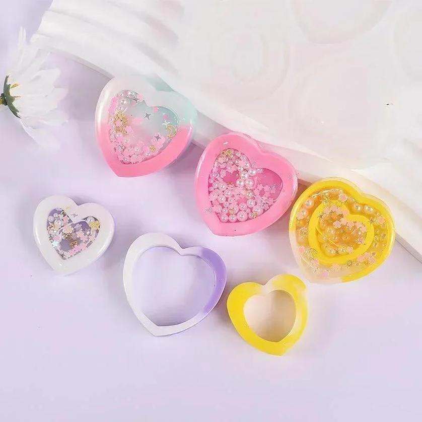 樹脂シェーカーシリコーン金型 DIY ハート形金型シリコーン - Resin Art Heart のレビューと価格