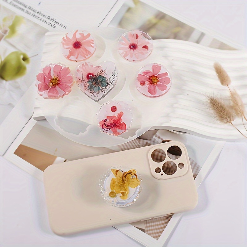 11個入り、不規則な形のスマホホルダー型DIY樹脂製ハート型 - Resin Art Heart のレビューと価格