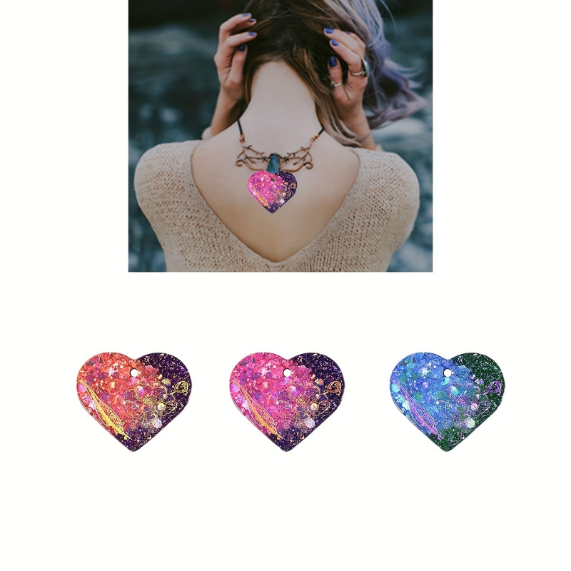 6個のハート型樹脂型セット、ハート型キーホルダーシリコン型、 - Resin Art Heart のレビューと価格