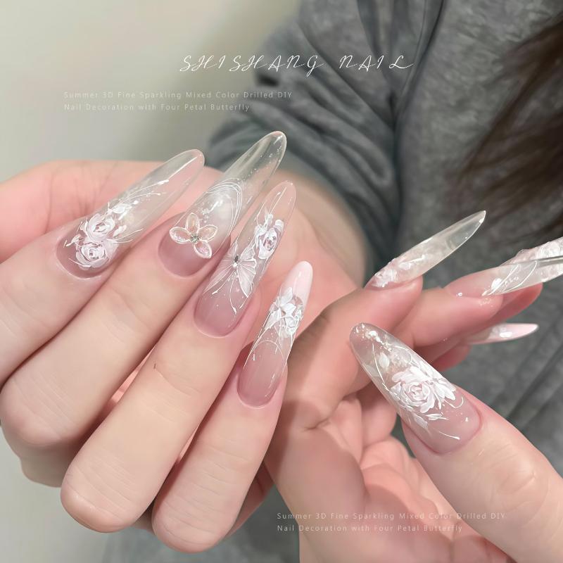 DIYネイルアートやネイルサロン用30個入り3Dグリッターレ - Resin Art Using Flowers のレビューと価格