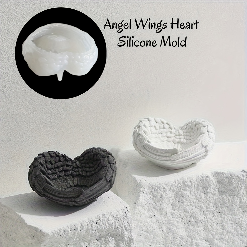 1個 エンジェルウィングハートシリコンモールド、レイヤードウ - Resin Art Heart のレビューと価格