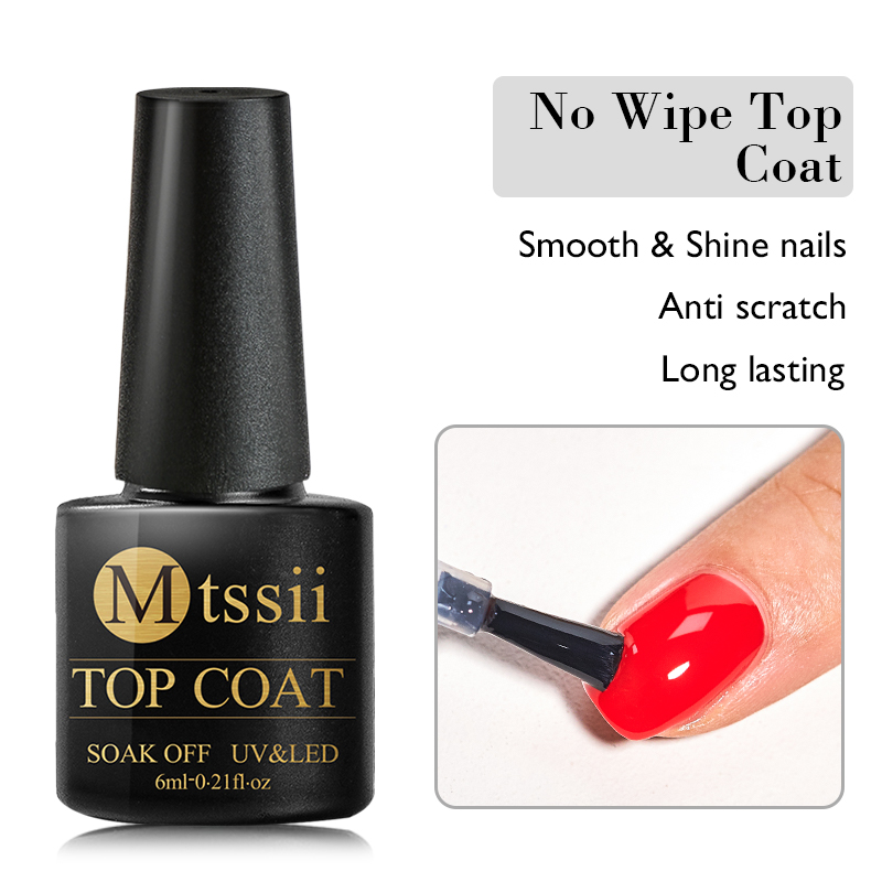 ベースジェルなし拭くトップコート6ミリリットルソークオフuv - Uv Lamp Nail Resin のレビューと価格