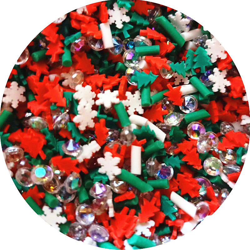 クリスマスポリマークレイスライススライムフレーク振りかける  - Xmas Resin Art のレビューと価格