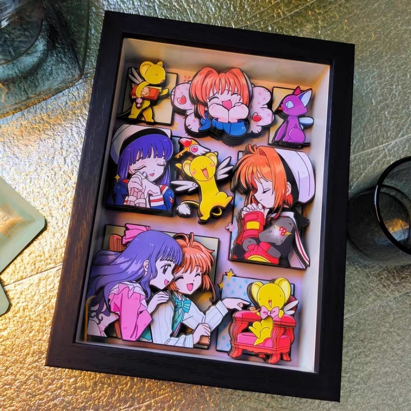 ホットクラシックアニメカードキャプターさくら 3d アート絵 - Xmas Resin Art のレビューと価格