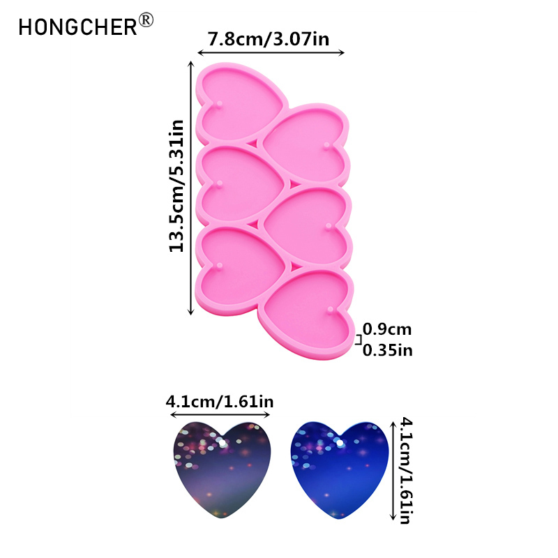 光沢のあるミラーラブエポキシ樹脂シリコンモールド DIY イ - Resin Art Heart のレビューと価格