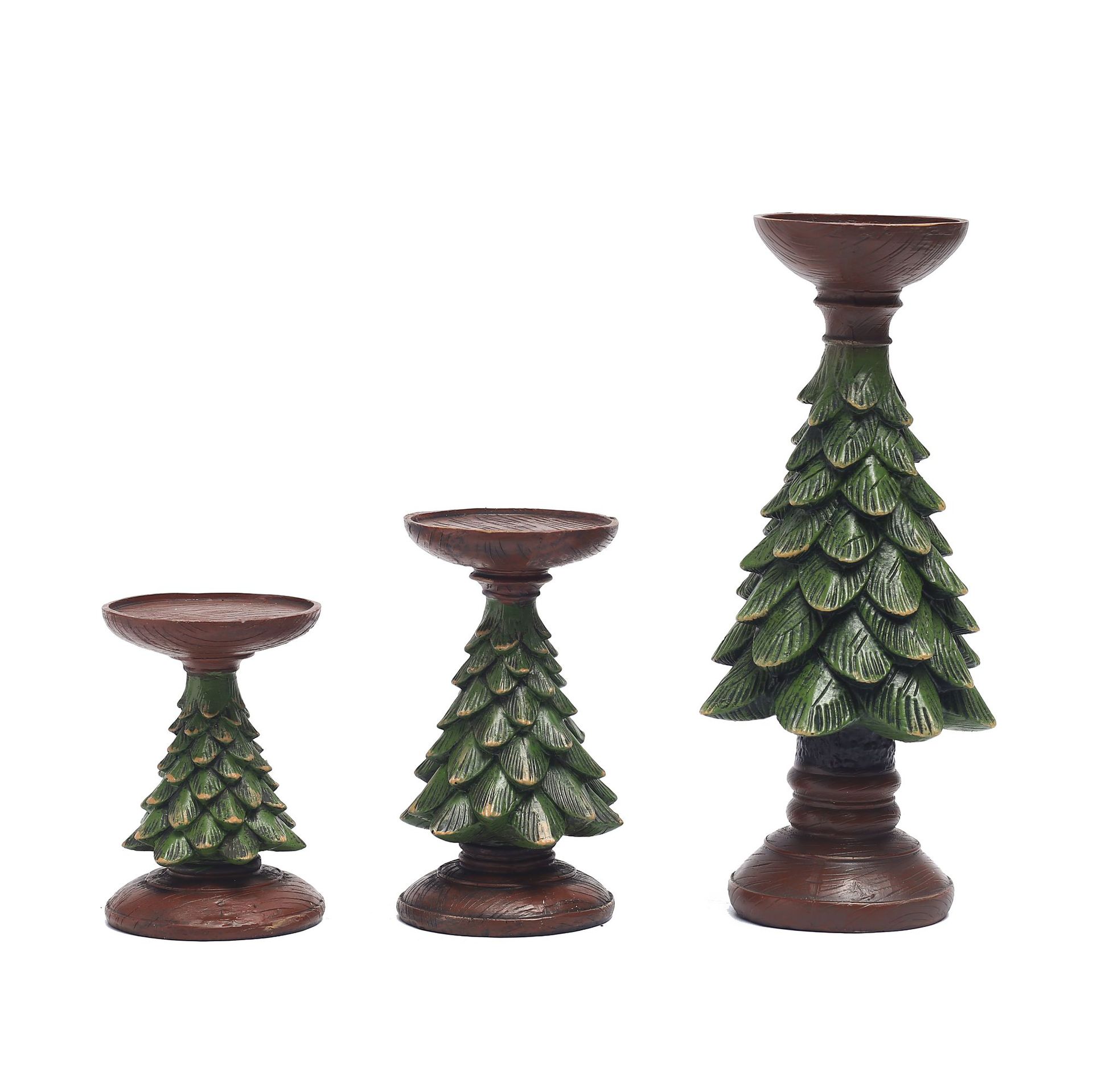 家の装飾 クリスマスツリー キャンドル デスクトップホルダー - Xmas Resin Art のレビューと価格
