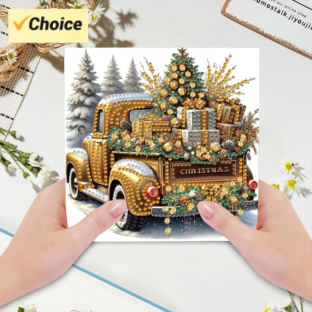 6 個 DIY ダイヤモンドペインティンググリーティングカー - Xmas Resin Art のレビューと価格